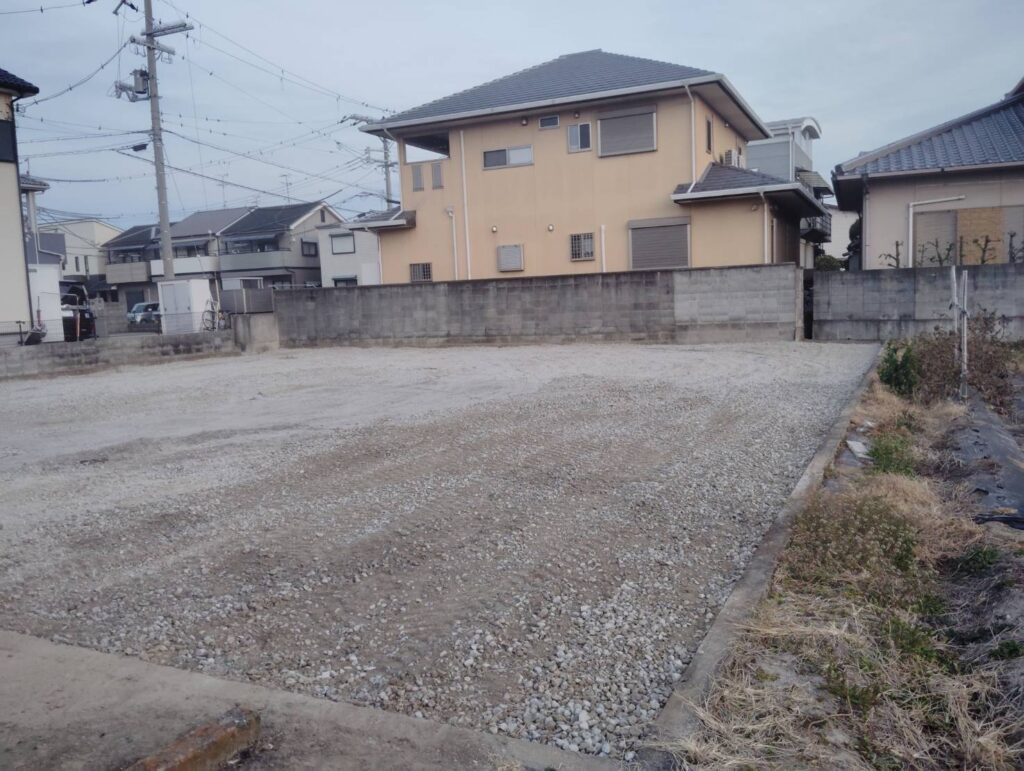 解体後 - 整地・植木撤去処分作業　大阪府岸和田市